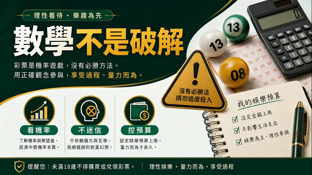 彩票數學不是破解看機率不迷信與控預算圖解