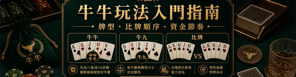 牛牛玩法入門指南:新手先懂牌型、比牌順序與資金節奏主題示意圖