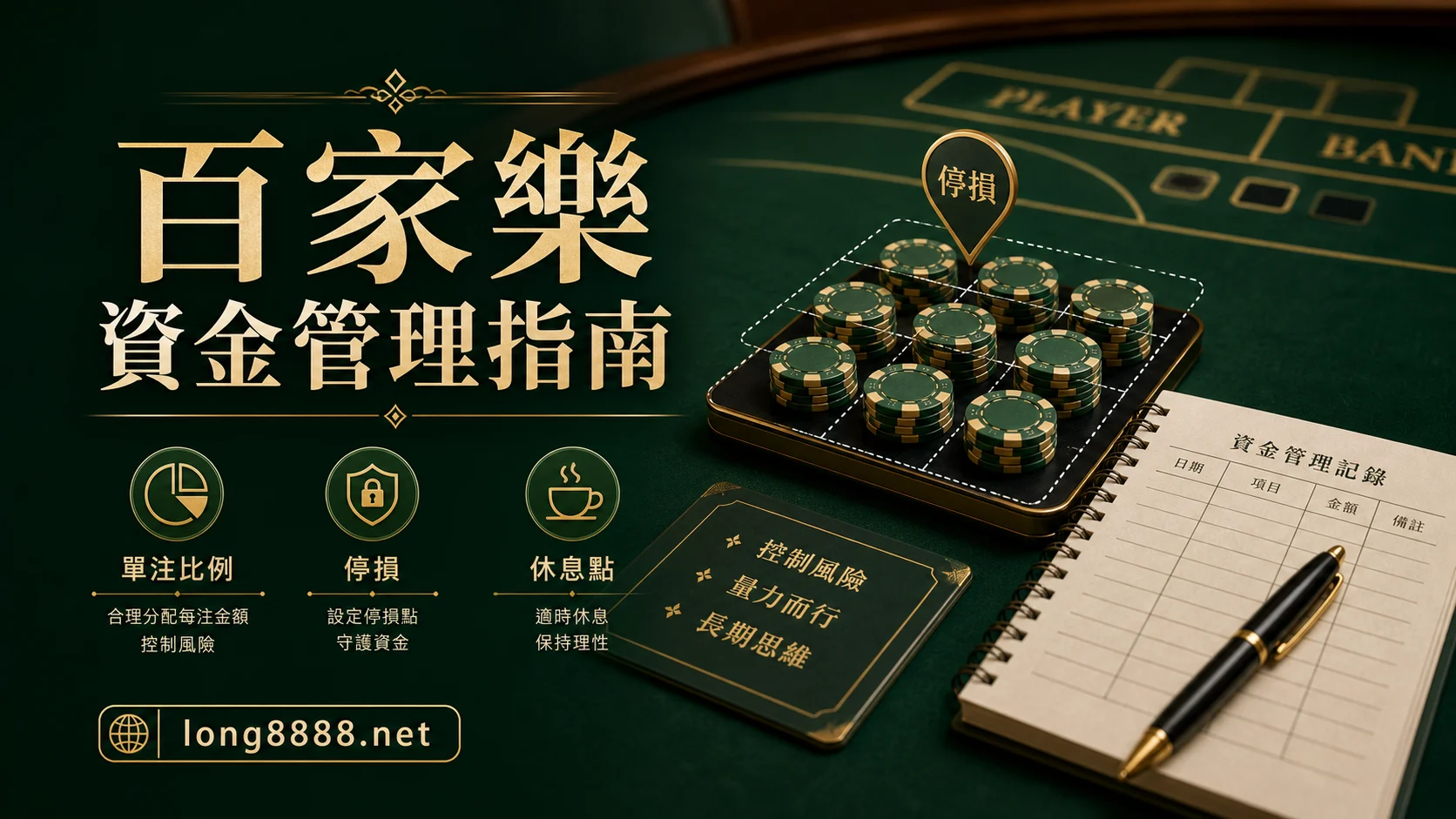 百家樂資金管理下注節奏停損上限與風險提醒精選圖