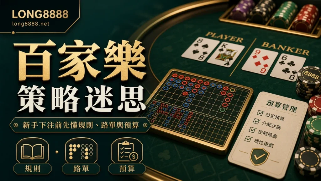 百家樂策略迷思圖文封面,提醒規則、路單與預算